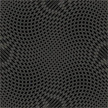 White twisted shapes on black background Stock Illustration