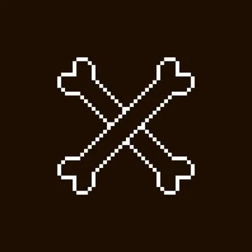 White two crossbones Stock Illustration