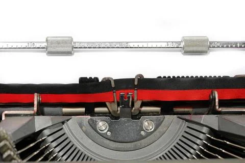 White typewriter sheet is ideal for personalization with your own text Stock-Fotos