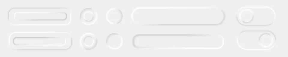 White ui icons elements Illustrazione stock