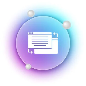 White UI or UX design icon isolated on white background. Blue and purple gr.. Stock Illustration