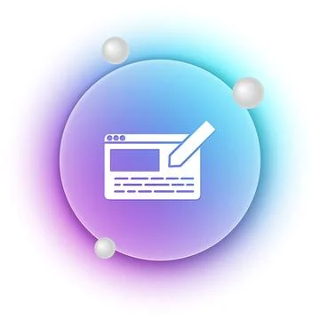 White UI or UX design icon isolated on white background. Blue and purple gr.. 스톡 일러스트