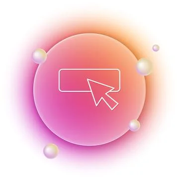 White UI or UX design icon isolated on white background. Orange and pink gr.. Stock Illustration