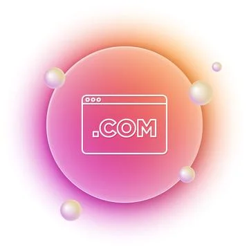 White UI or UX design icon isolated on white background. Orange and pink gr.. Stock Illustration