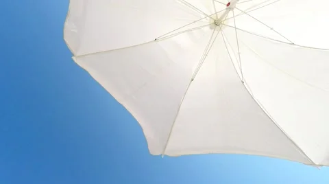 White umbrella Stock Footage 64103332