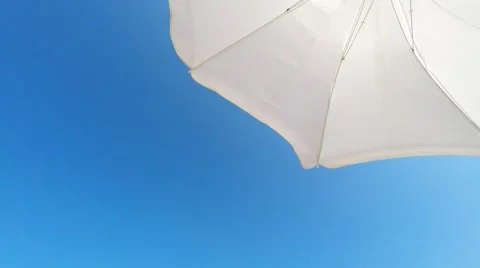 White umbrella Stock Footage 64104255