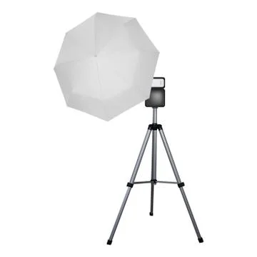 White umbrella reflector for speed light. Stock Illustration