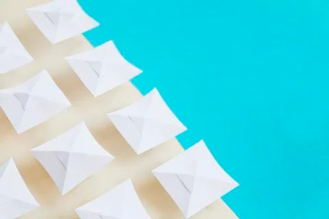 White umbrellas Stock Photos