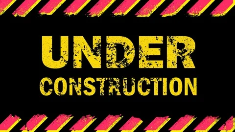 White under construction sign on black background Stock Footage 102681260