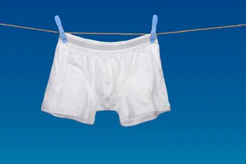 White underwear on a string Stock Photos
