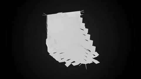 White Unfolding Box Stock Footage 244870598