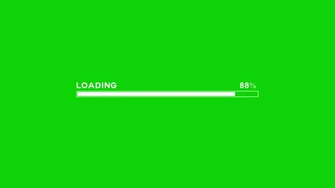 White updating, loading bar 4k animation isolated on green background with .. Stock Footage 308566785