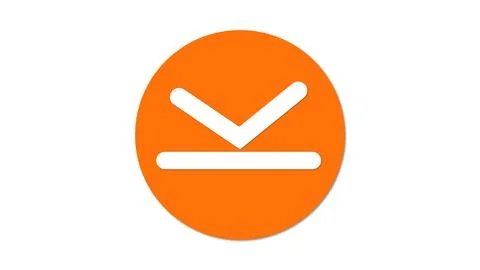 A white upward-pointing triangle inside a white square border on a yellow b.. Stock Illustration