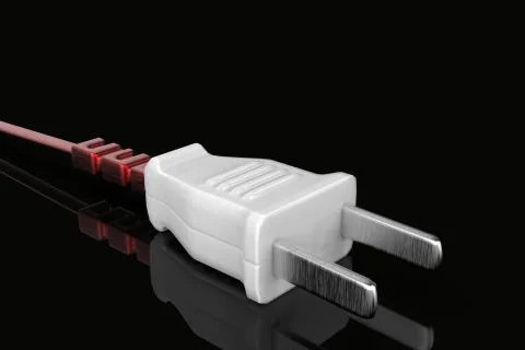White US style plug Stock Illustration