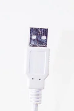 A white usb cable isolated on white Stock Photos