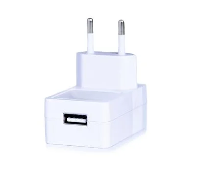 White USB charger Stock Photos