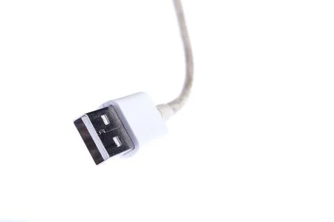 White usb connection Stock Photos