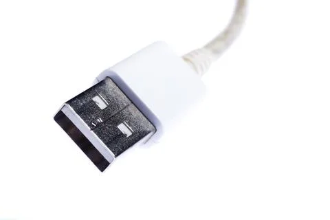 White usb connection Stock Photos