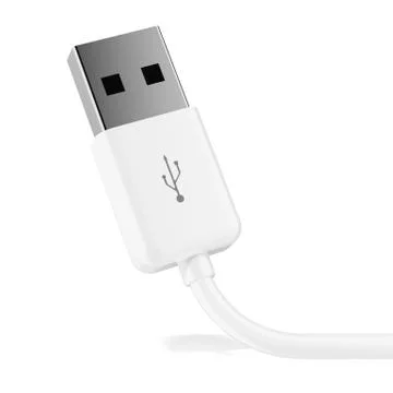 White usb plug Stock Illustration