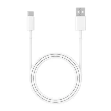White USB Type C Charger Cable for Smartphone. 3d Rendering Stock Illustration