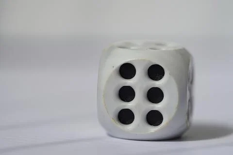 White used dice Stock Photos