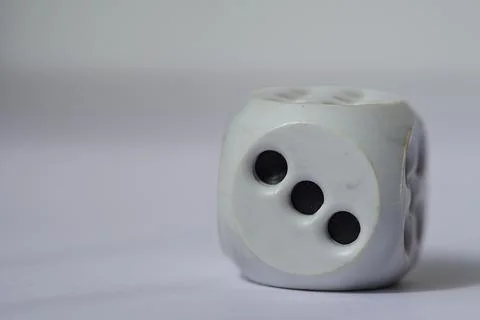 White used dice Stock Photos