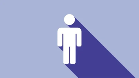 White User of man icon isolated on purple background. Business avatar symbol Stock Footage 148298130