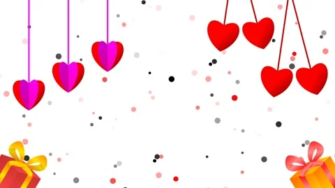 White valentine day text space free animation Stock Footage 230271714