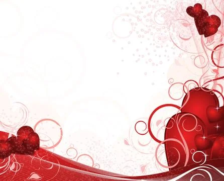 White valentines background Illustrazione stock