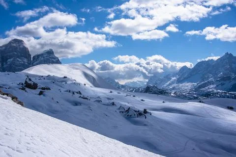 White valleys in the dolomites one Stock Photos