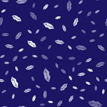 White Vampire teeth icon isolated seamless pattern on blue background. Happy Stock Illustration