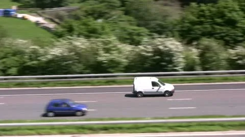 White van on motorway Vidéo 22148383
