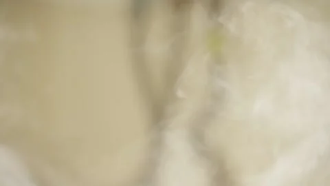 White vapor from boiling liquid Stock Footage 140517446