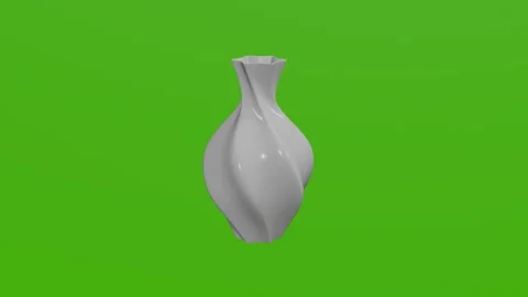 A white vase rotates on a green screen Stock Footage 280272674