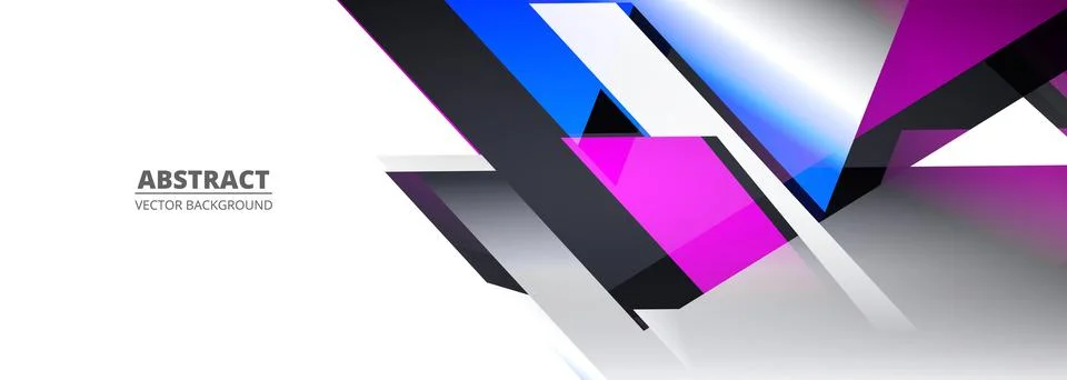 White vector abstract background with colored geometric shapes. Abstract tech Stock Illustration