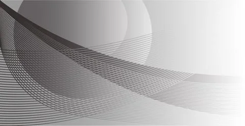 White vector background with wavy lines and dots Stock Illustration