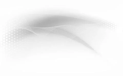 White vector background with wavy lines and dots White vector background w... Stock Photos