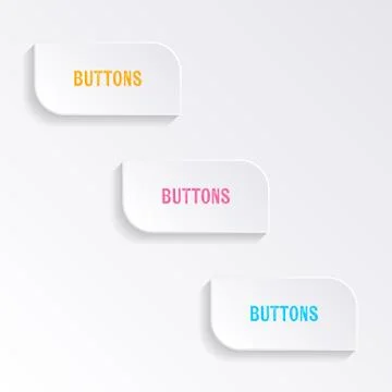 White vector blank progress buttons 스톡 일러스트