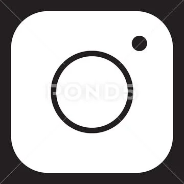 White vector camera solid icon isolated on black background イラスト素材