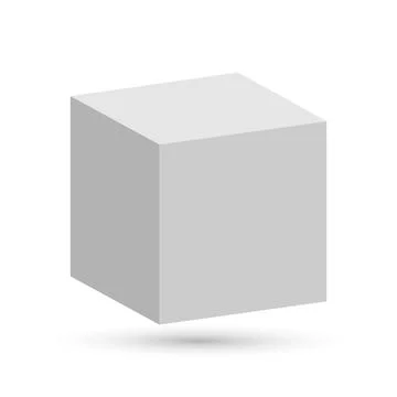 White vector cube. Vector illustration Stock Illustration