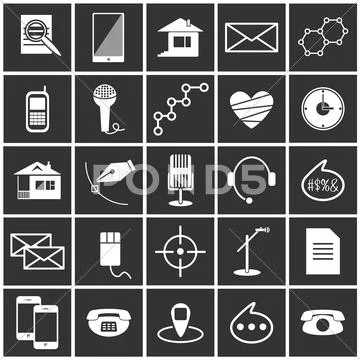 White vector icons イラスト素材