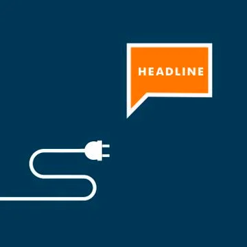 White vector outlet on a blue background Stock Illustration