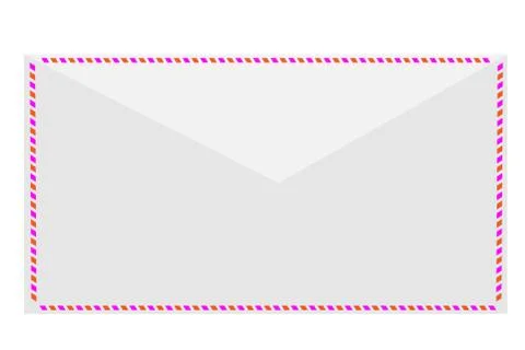 White vector postal envelope.Vector illustration Ilustração Stock