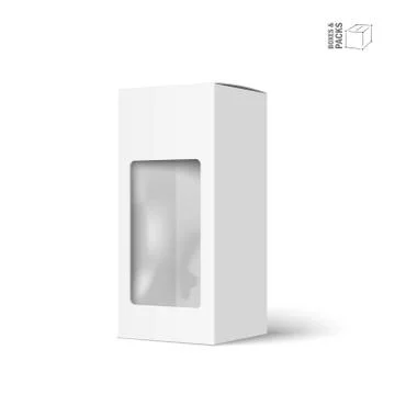White vector product package box with window イラスト素材