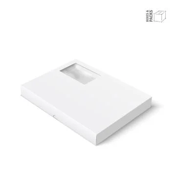 White vector product package box with window イラスト素材