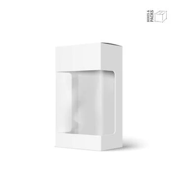 White vector product package box with window イラスト素材
