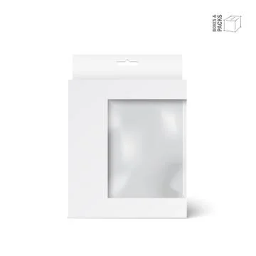White vector product package box with window イラスト素材