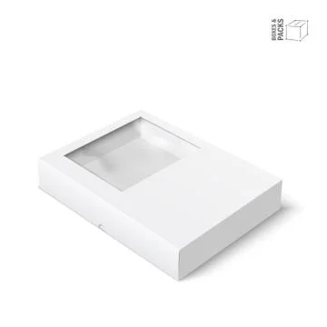 White vector product package box with window イラスト素材