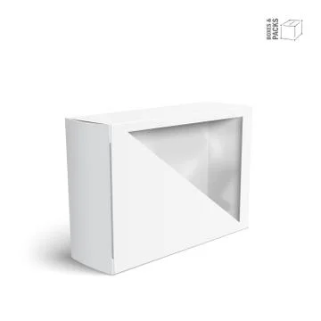White vector product package box with window イラスト素材