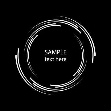 White vector speed lines in rounded form Stock Illustration